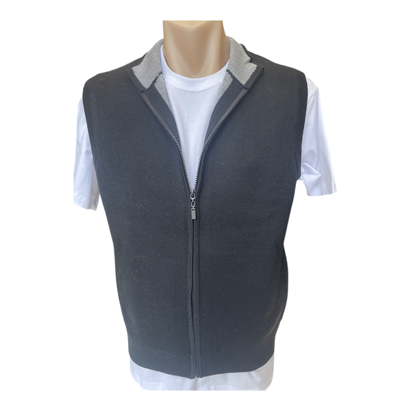 Berlin Wool Blend Zip Through Vest K360