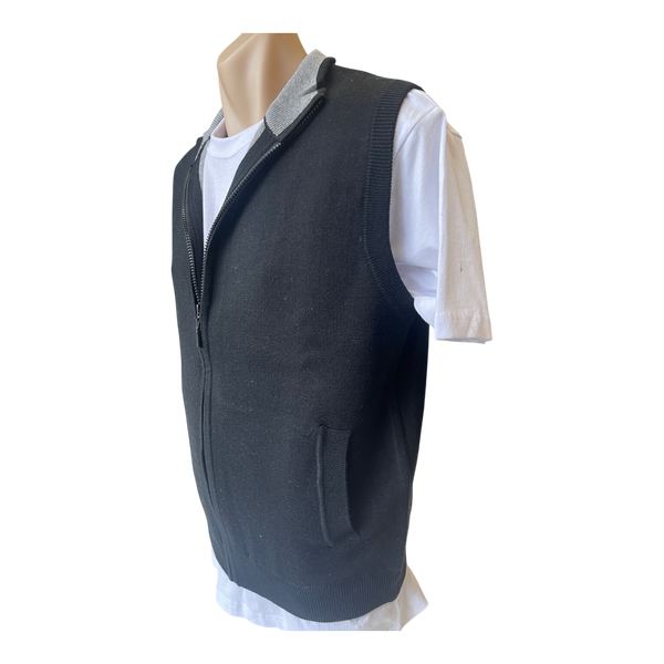 Berlin Wool Blend Zip Through Vest K360