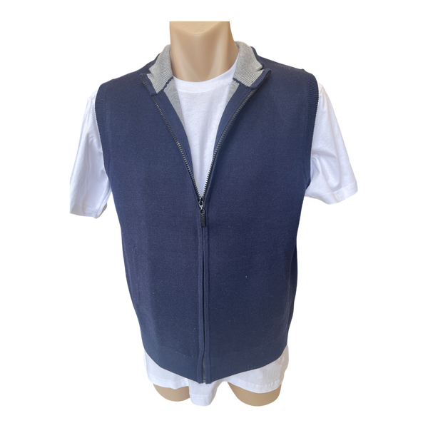 Berlin Wool Blend Zip Through Vest K360