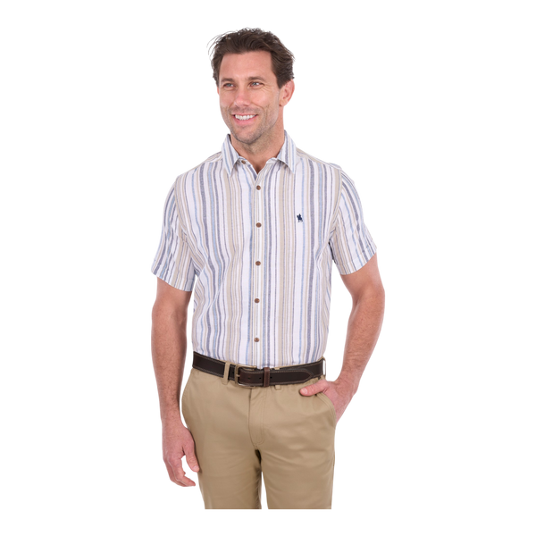 Thomas Cook Max Short Linen Blend Sleeve Shirt T6S1121025