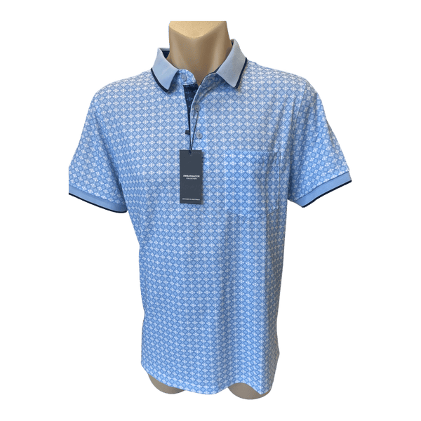 Ambassador Print Pattern Polo 600 - Ronald King