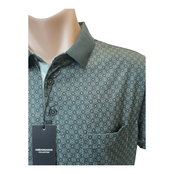 Ambassador Print Pattern Polo 600 - Ronald King