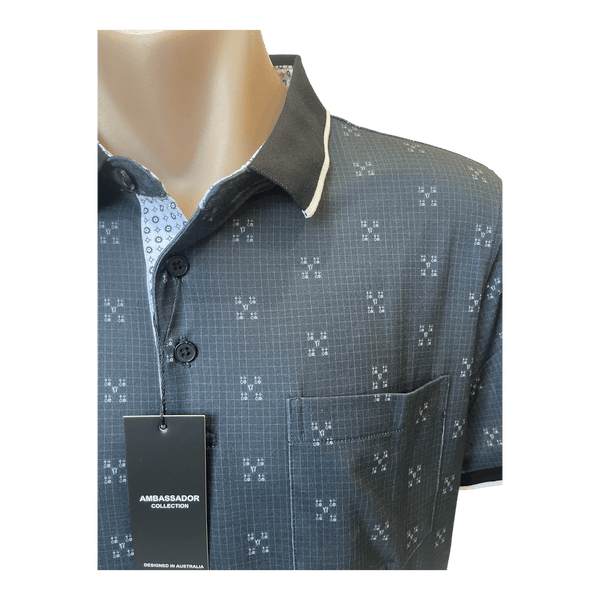 Ambassador Print Pattern Polo 600 - Ronald King