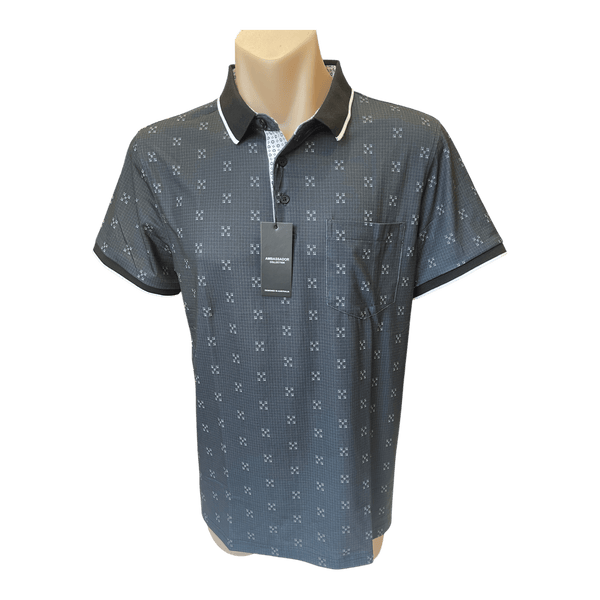 Ambassador Print Pattern Polo 600 - Ronald King
