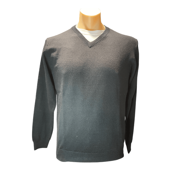 Ansett Black Label Fine Merino Vee Neck Pullover 6723 - Ronald King