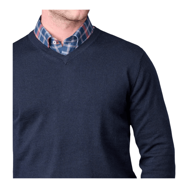 Ansett Black Label Fine Merino Vee Neck Pullover 6723 - Ronald King