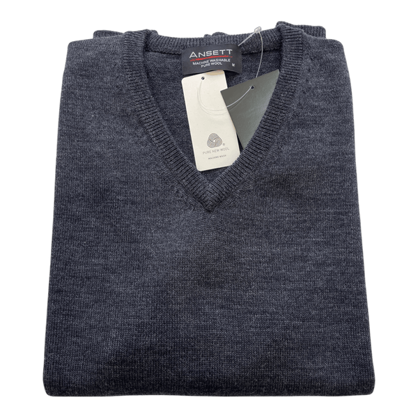 Ansett Machine Washable Vee Neck Pullover 3033 - Ronald King