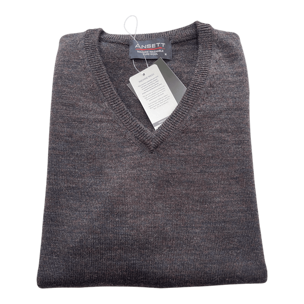 Ansett Machine Washable Vee Neck Pullover 3033 - Ronald King