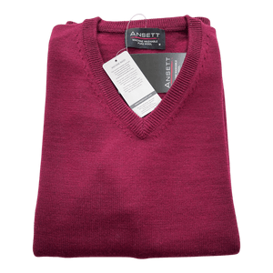 Ansett Machine Washable Vee Neck Pullover 3033 - Ronald King