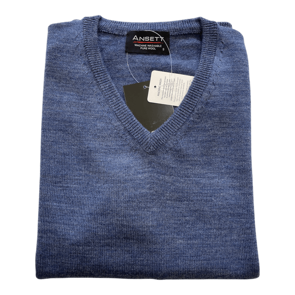 Ansett Machine Washable Vee Neck Pullover 3033 - Ronald King