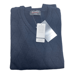 Ansett Pure New Wool Vee Neck Jumper K8123 - Ronald King