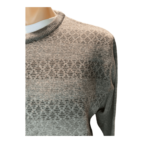 Ansett Pure Wool Patterned Crew Neck Pullover H8002 - Ronald King