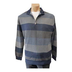 Back Bay Block Stripe 1/2 Zip Top G380105 - Ronald King