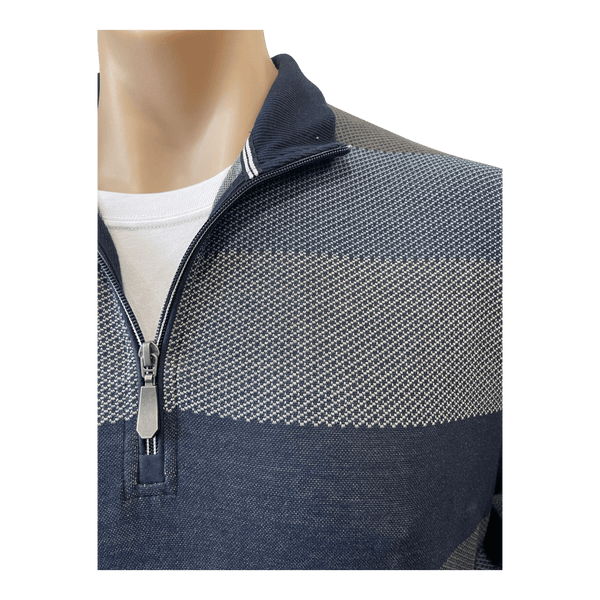 Back Bay Block Stripe 1/2 Zip Top G380105 - Ronald King
