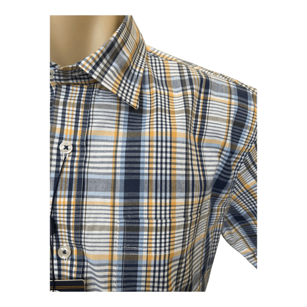 Back Bay Cotton Spandex Short Sleeve Check Shirt G480212 - Ronald King