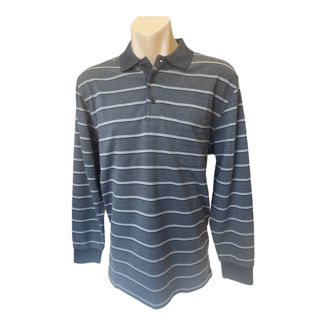 Back Bay Long Sleeve Polo G580125 - Ronald King