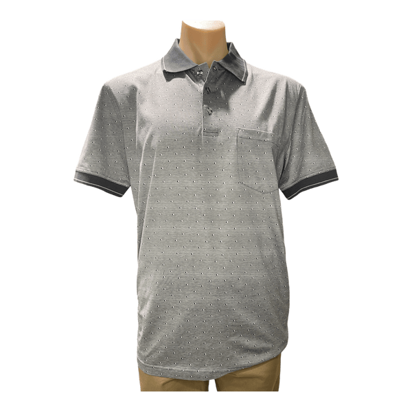 Back Bay Mercerised Cotton Jacquard Polo G280103 - Ronald King