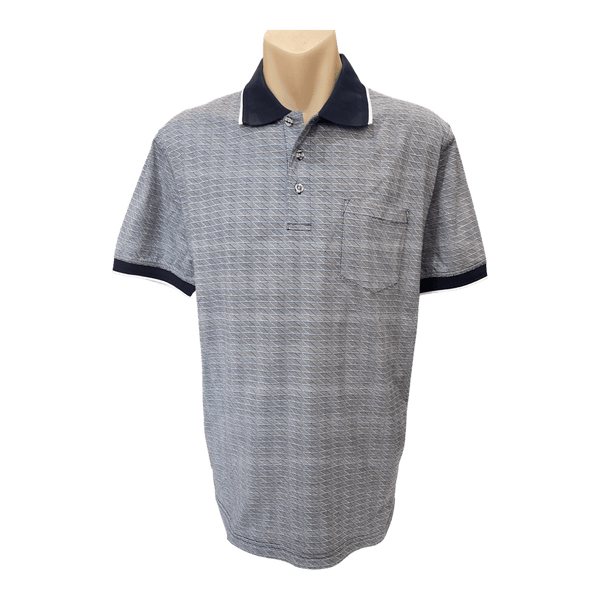 Back Bay Mercerised Cotton Jacquard Polo G480100 - Ronald King