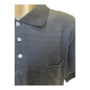 Back Bay Mercerised Cotton Jacquard Polo G680101 - Ronald King