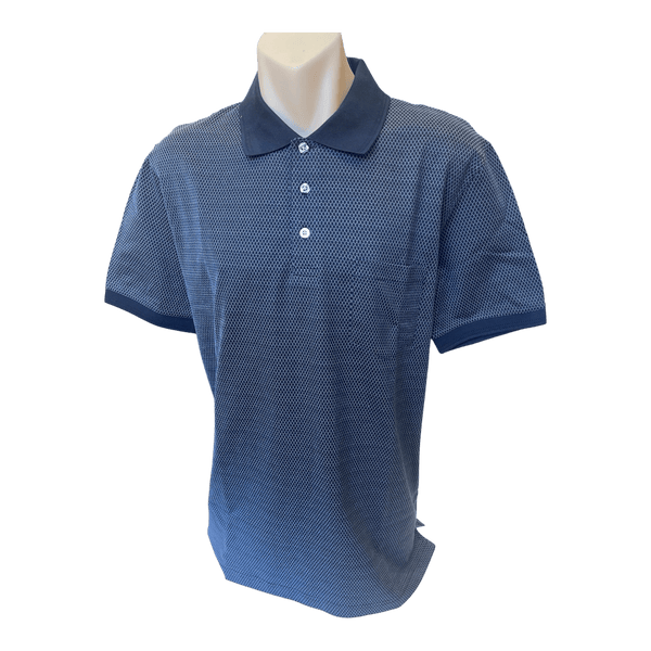Back Bay Mercerised Cotton Jacquard Polo G680101 - Ronald King