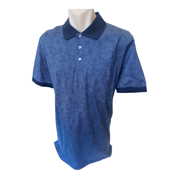 Back Bay Mercerised Cotton Paisley Polo G680102 - Ronald King