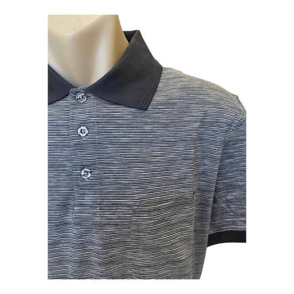 Back Bay Mercerised Cotton Slub Stripe Polo G680104 - Ronald King
