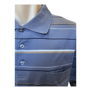 Back Bay Mercerised Cotton Stripe Polo G680106 - Ronald King