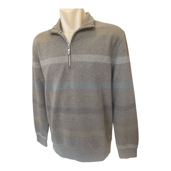 Back Bay Textured Jacquard Stripe Top G580108 - Ronald King