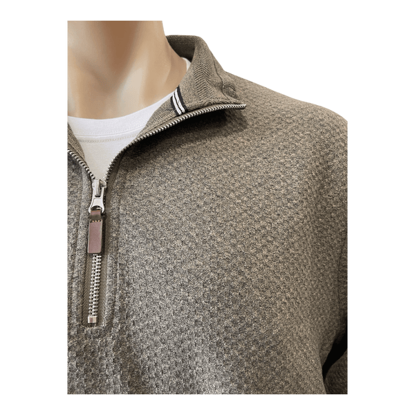 Back Bay Waffle Knit 1/4 Zip Top G380111 - Ronald King