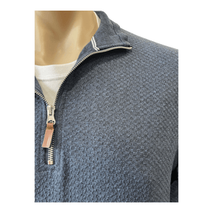 Back Bay Waffle Knit 1/4 Zip Top G380111 - Ronald King