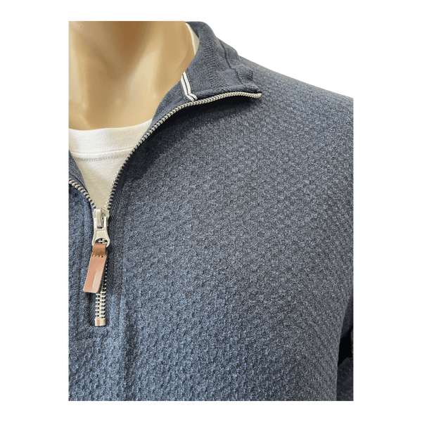 Back Bay Waffle Knit 1/4 Zip Top G380111 - Ronald King