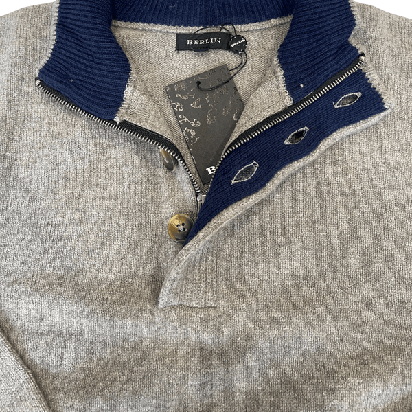 Berlin 1/4 Zip Lambswool Pullover LW15 - Ronald King