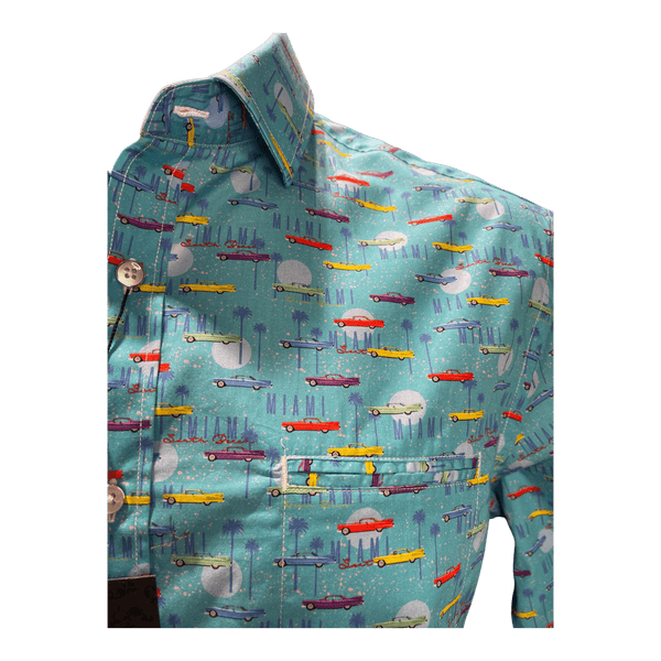 Berlin Short Sleeve Pure Cotton Print Shirt S381 - Ronald King