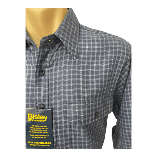 Bisley Brushed Twill Check Long Sleeve Shirt BS70431W - Ronald King