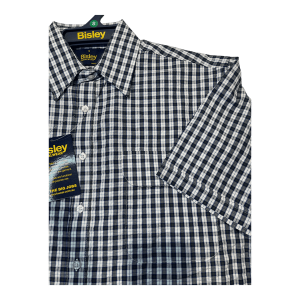 Bisley Short Sleeve Seersucker Check Shirt BS20381 - Ronald King