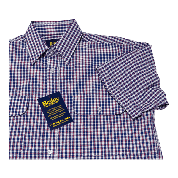 Bisley Small Check Seersucker S/S Shirt BS20318 - Ronald King