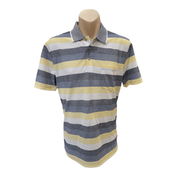 Blue Horizon Stripe Polo BH48421 - Ronald King