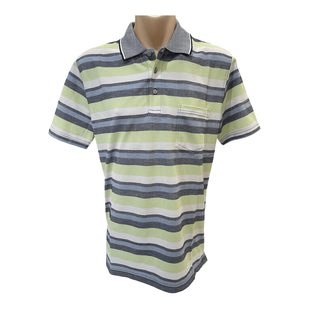 Blue Horizon Stripe Polo BH48422 - Ronald King
