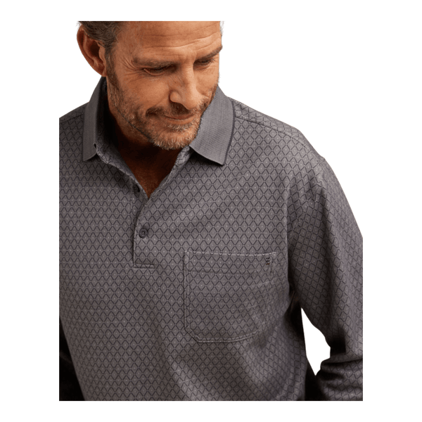 Breakaway Diamond Micro Prima Long Sleeve Polo 62252 - Ronald King