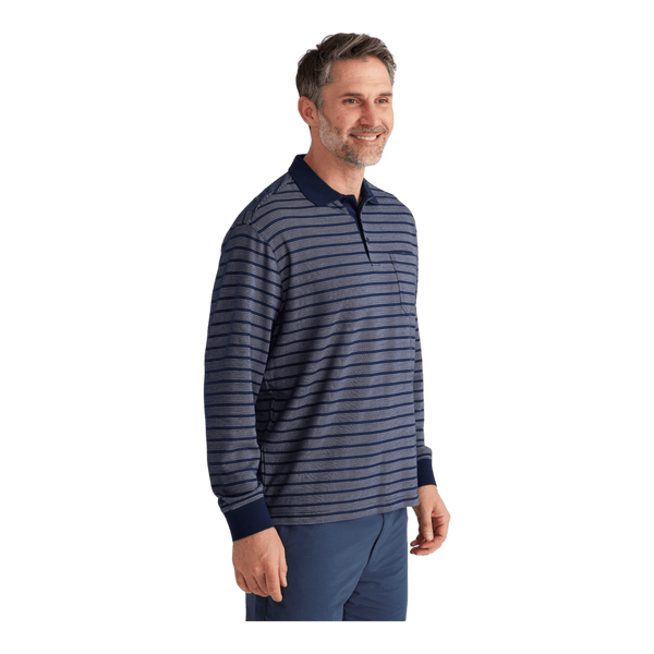 Breakaway Stripe Micro Prima L/S Polo 62143 - Ronald King