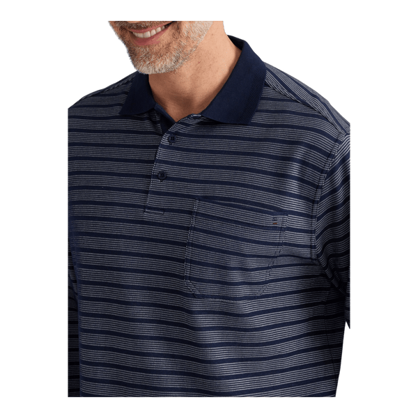 Breakaway Stripe Micro Prima L/S Polo 62143 - Ronald King