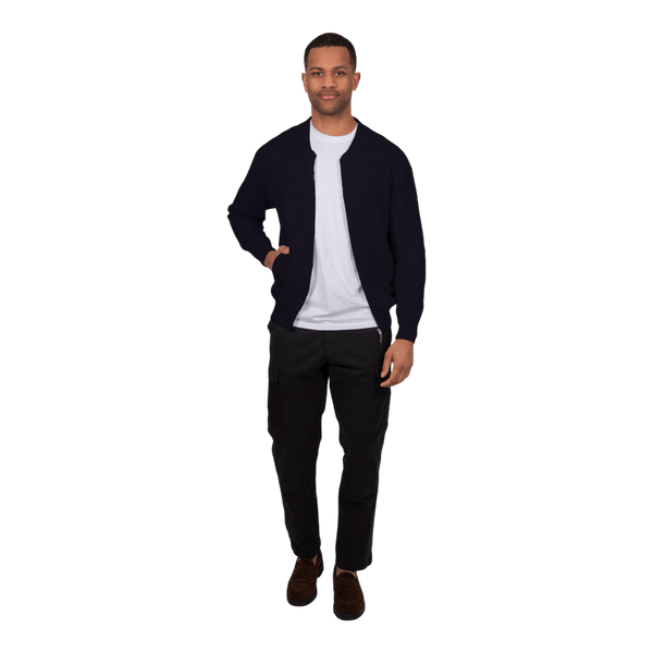 Bridge and Lord Fishermans Rib Zip Cardigan BL5526 - Ronald King