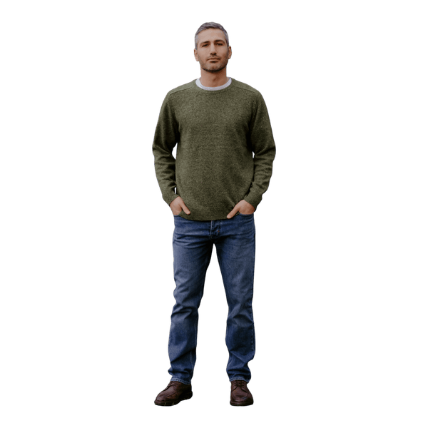 Bridge and Lord Saddle Shoulder Crew Neck Pullover BL6517A - Ronald King