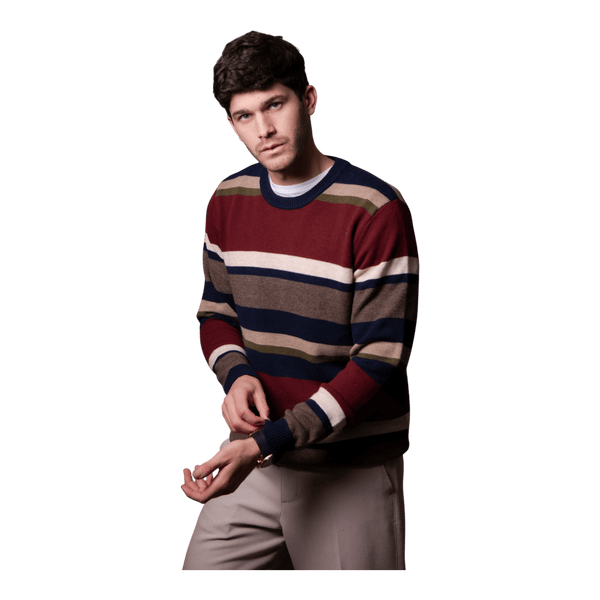 Bridge and Lord Stripe Crew Neck Pullover BL6521 - Ronald King