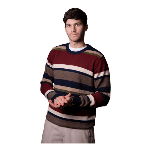 Bridge and Lord Stripe Crew Neck Pullover BL6521 - Ronald King