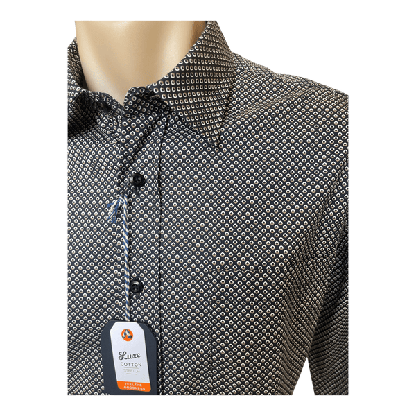 Bridgeport Cotton Stretch Print Long Sleeve Shirt B6257 - Ronald King