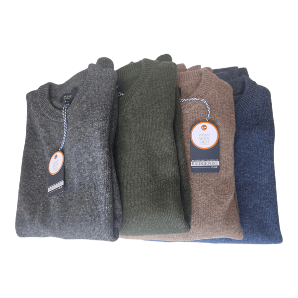 Bridgeport Crew Neck Lambswool Rich Blend Pullover B6201 - Ronald King