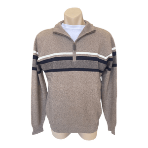 Bridgeport Half Zip Cotton/Wool Blend Pullover B6218 - Ronald King