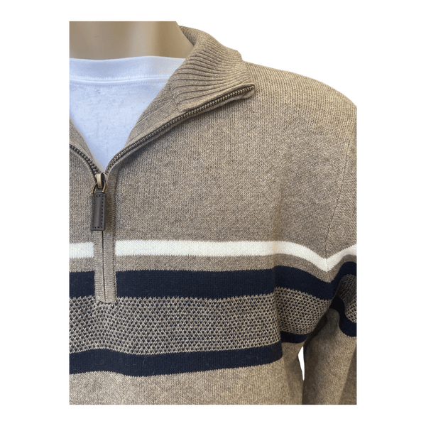 Bridgeport Half Zip Cotton/Wool Blend Pullover B6218 - Ronald King