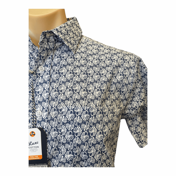 Bridgeport Luxe Cotton Stretch Short Sleeve Shirt B2524 - Ronald King